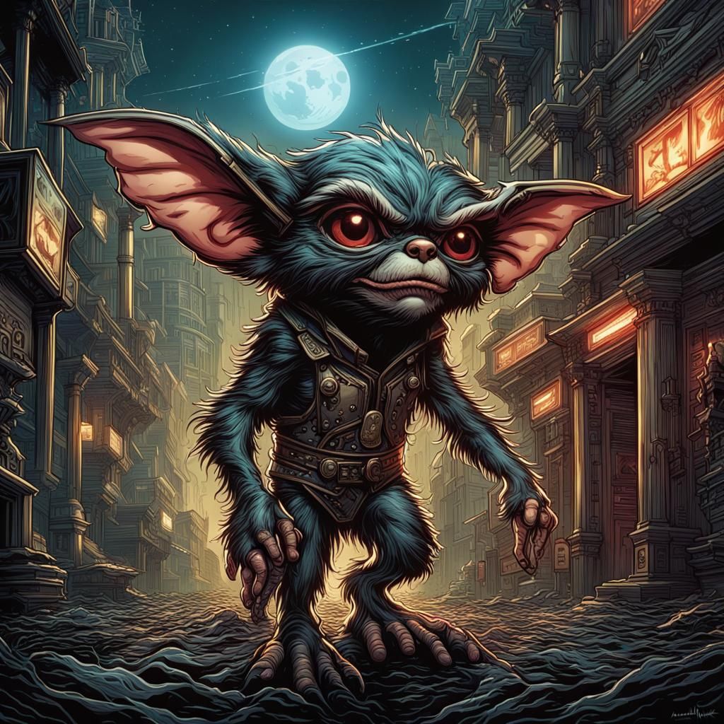 Gremlin in Comic Book Art Style