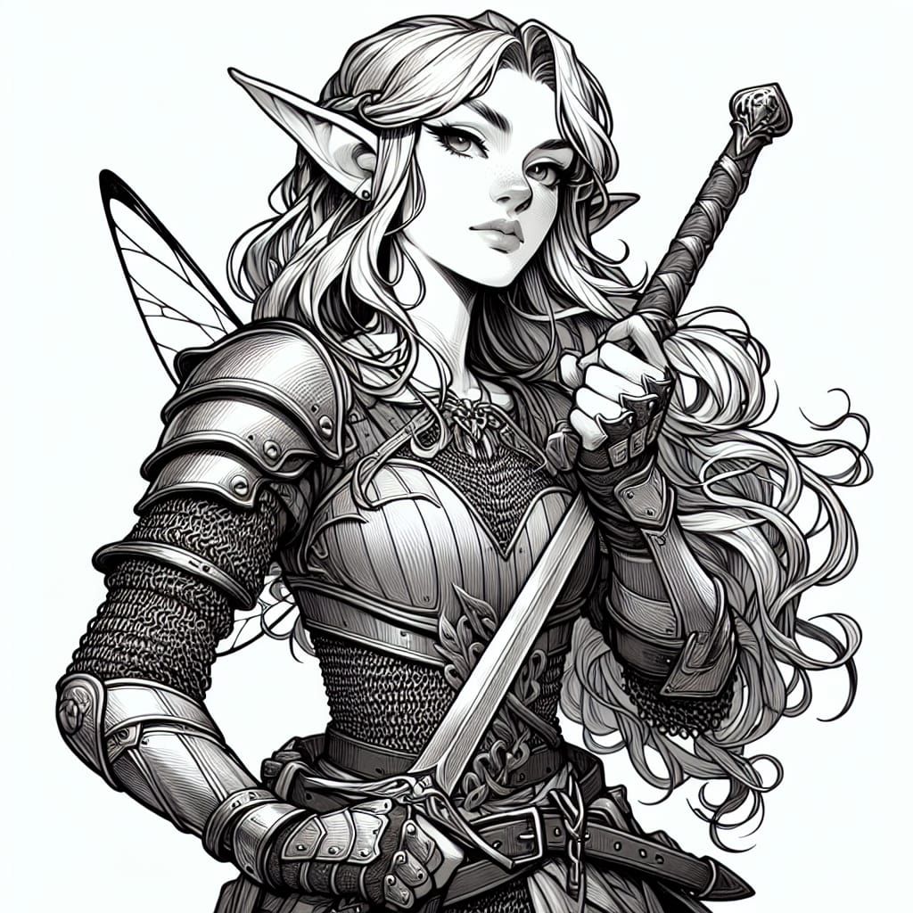 Warrior Elf Fairy Embodies Unyielding Spirit