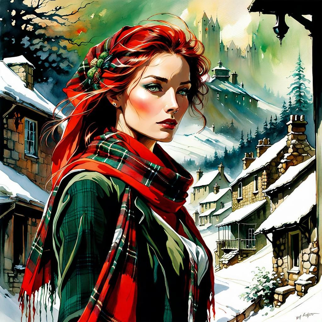 Scottish Beauty in Timescape Watercolor Art