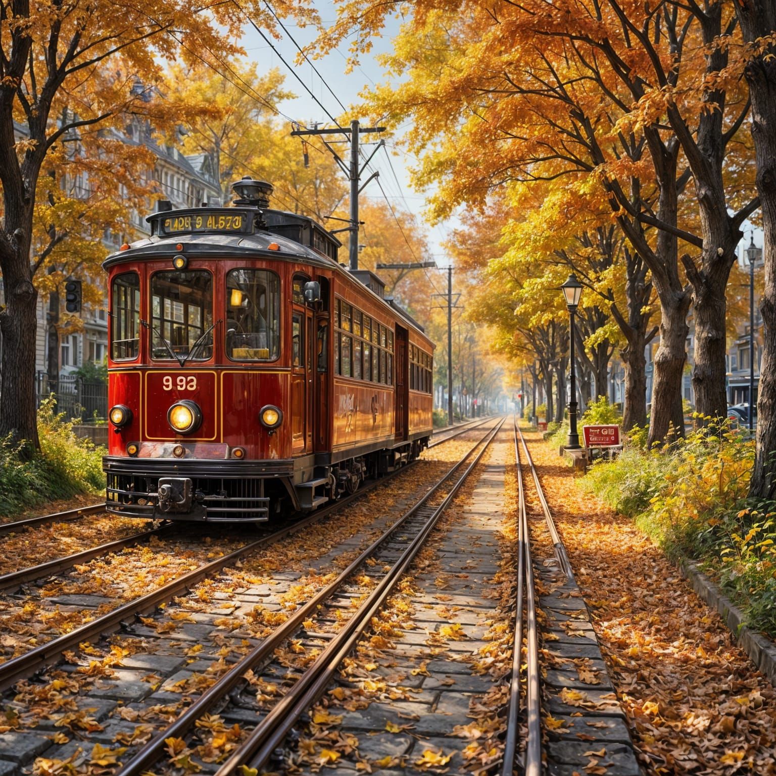 Streetcar Named Autumn in Vibrant Fall Colors