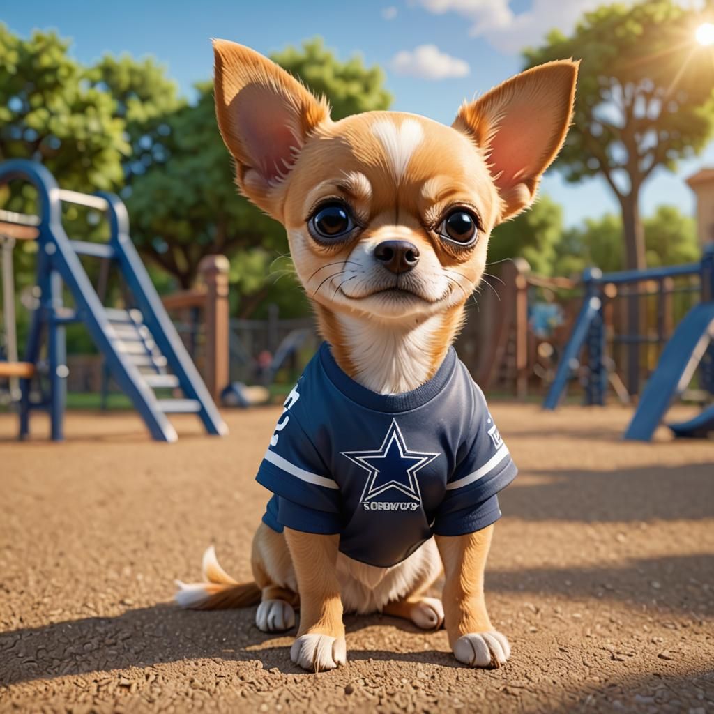 Chibi Chihuahua Pup as 3D Digital Art