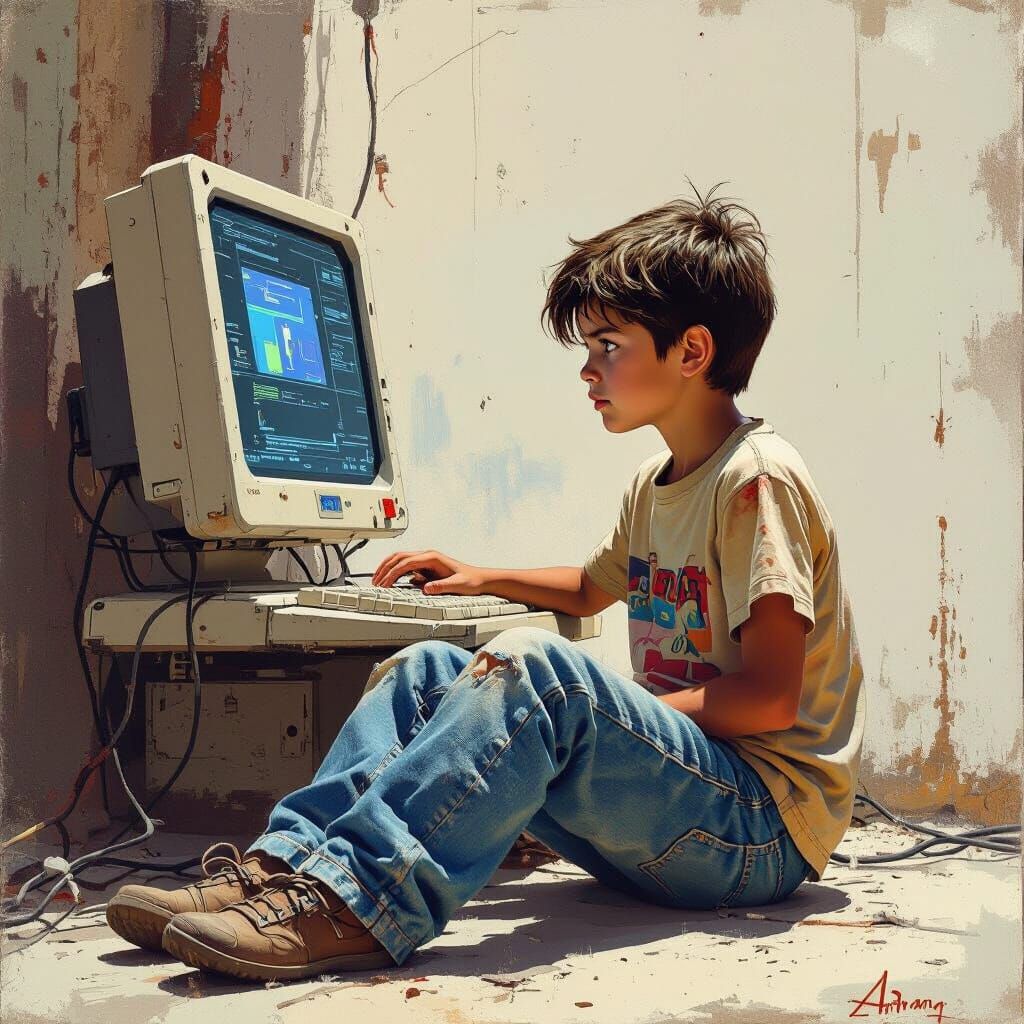 Arman Learns Computer: Futuristic Digital Art