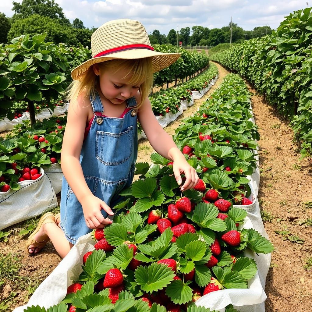 AI Art: A Basket of Fresh Strawberries