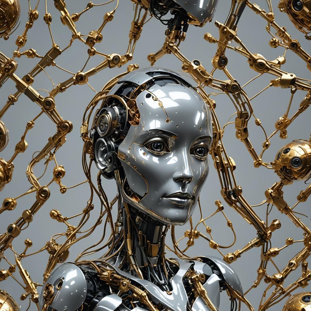 Muse and Android in Ethereal Landscape