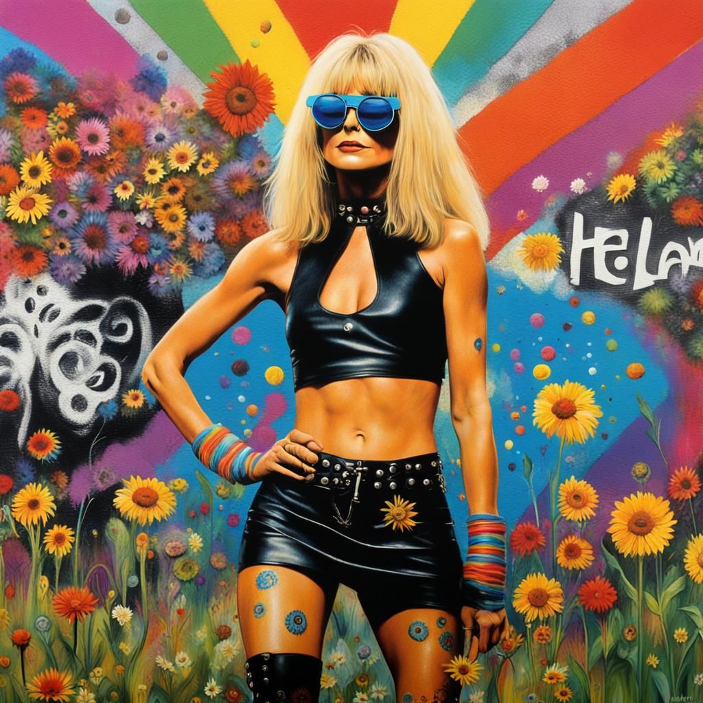 Goldie Hawn as Hippie Pinhead in Graffiti Art