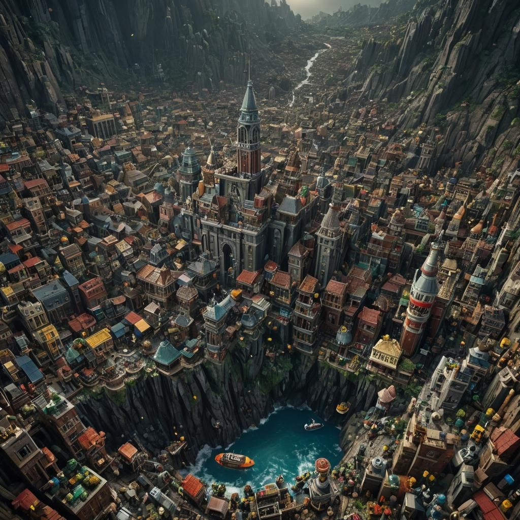 Epic Lego World Digital Matte Painting