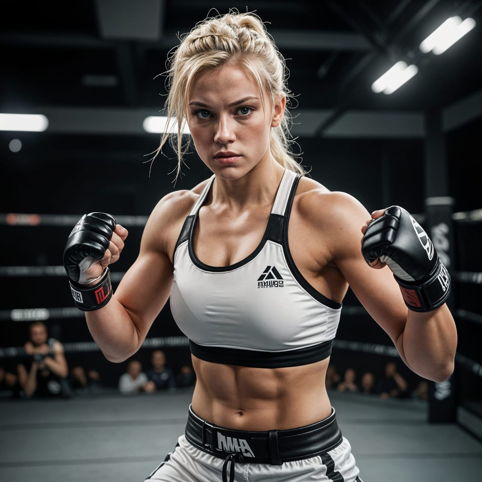 Tough blonde MMA fighter