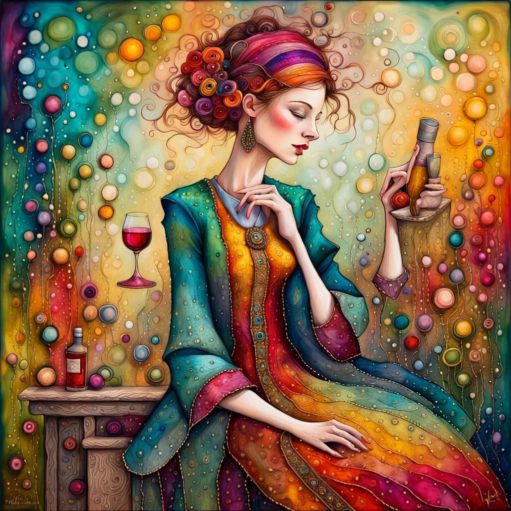 Vibrant Silk Fabrics in Alcohol Ink Style