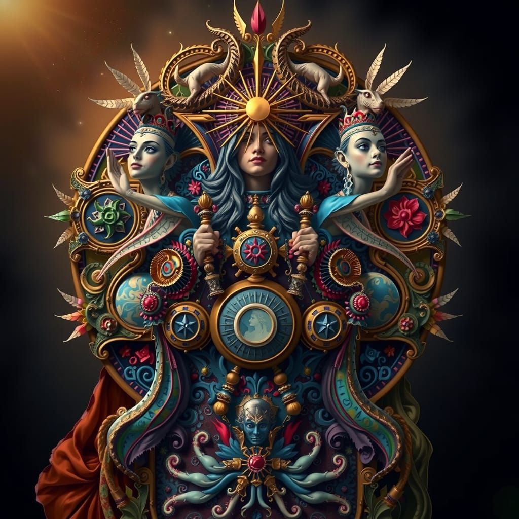 Masterpiece Painting of Beauty and Truth