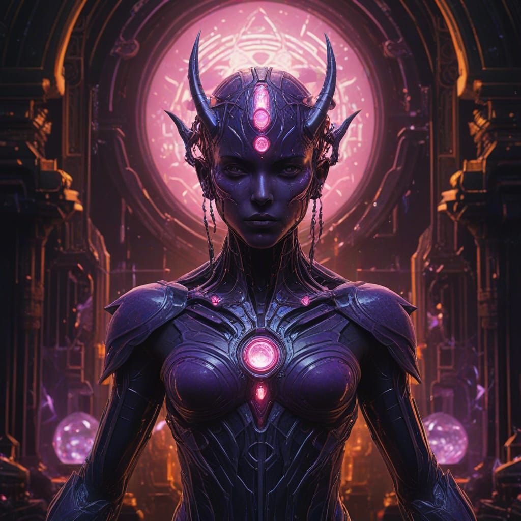 Ethereal Warrior Radiates Empathic Energy in a Dark Fantasy ...