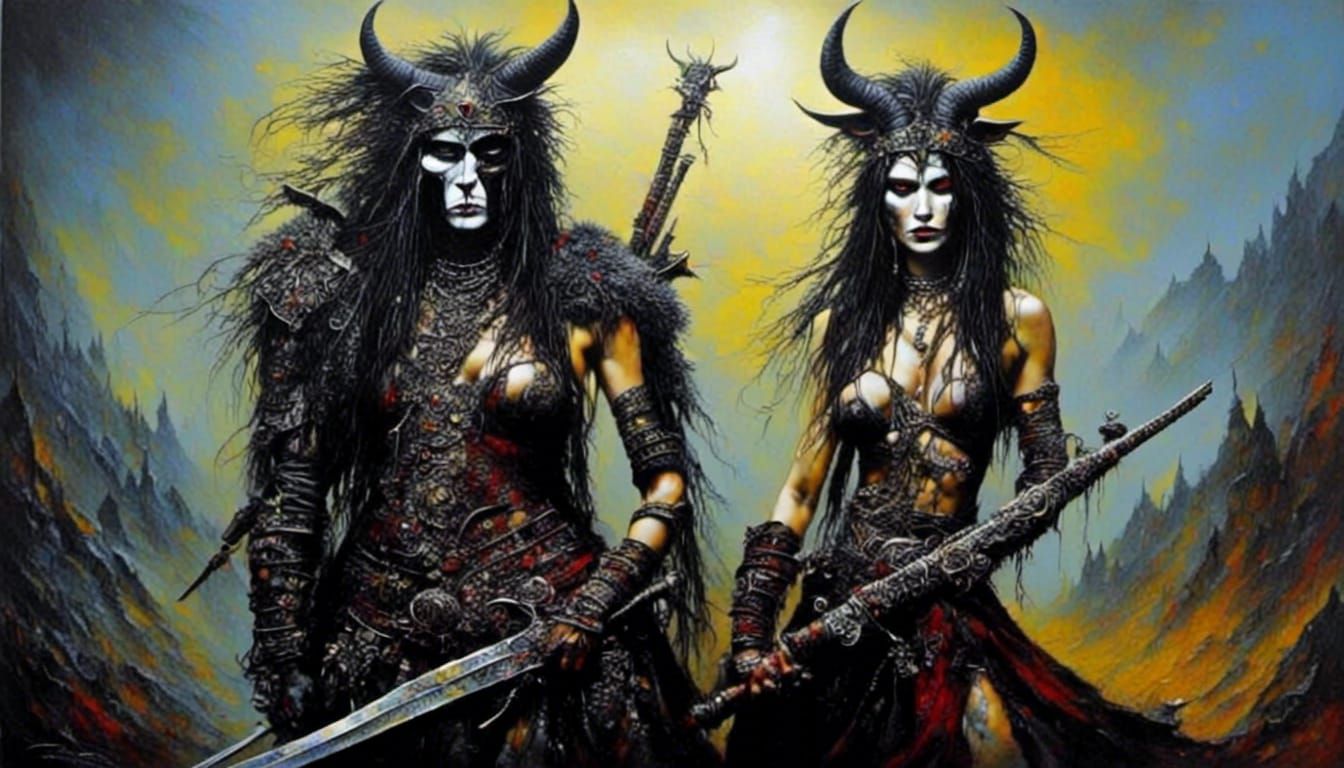 Warrior Portrait as Impasto Painting