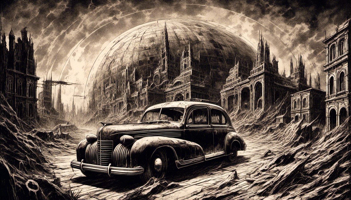 1940s book cover featuring a classic car