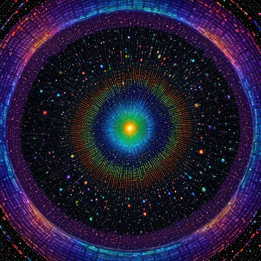 Hyperbolic Disk Map with Jewel Tones