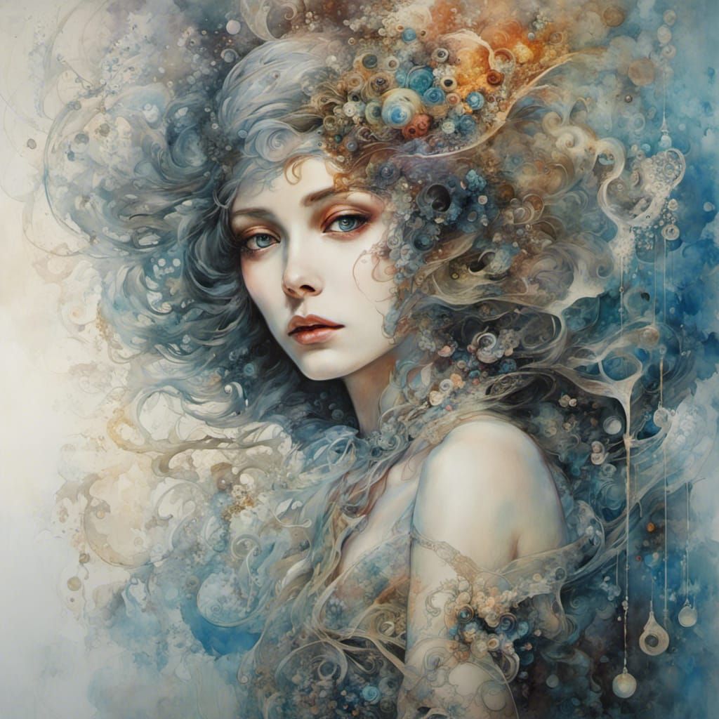 Virtue of Dance: A Symbolist Mixed Media Painting