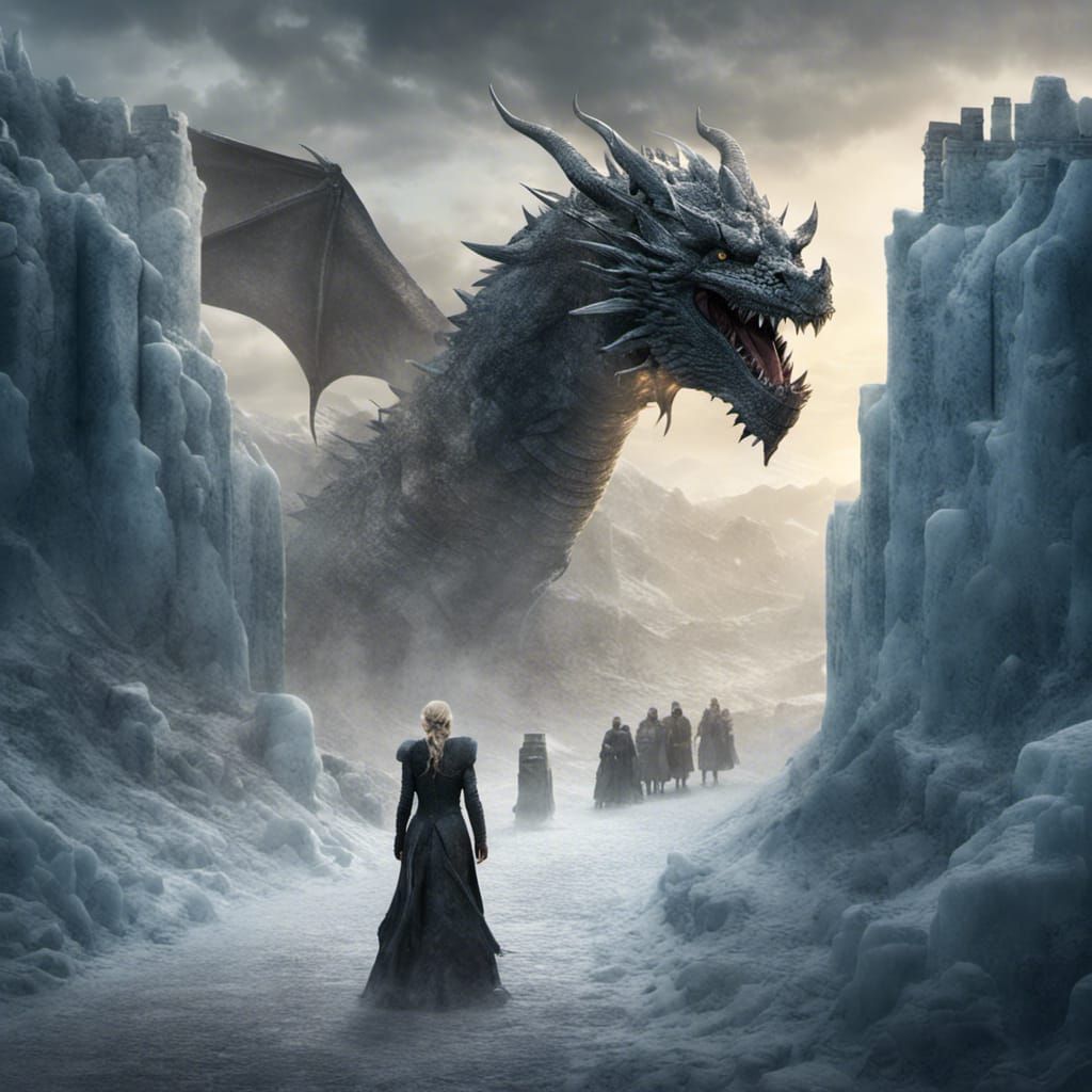 Game of Thrones: Dragon Mother's Dance on Ice Wall