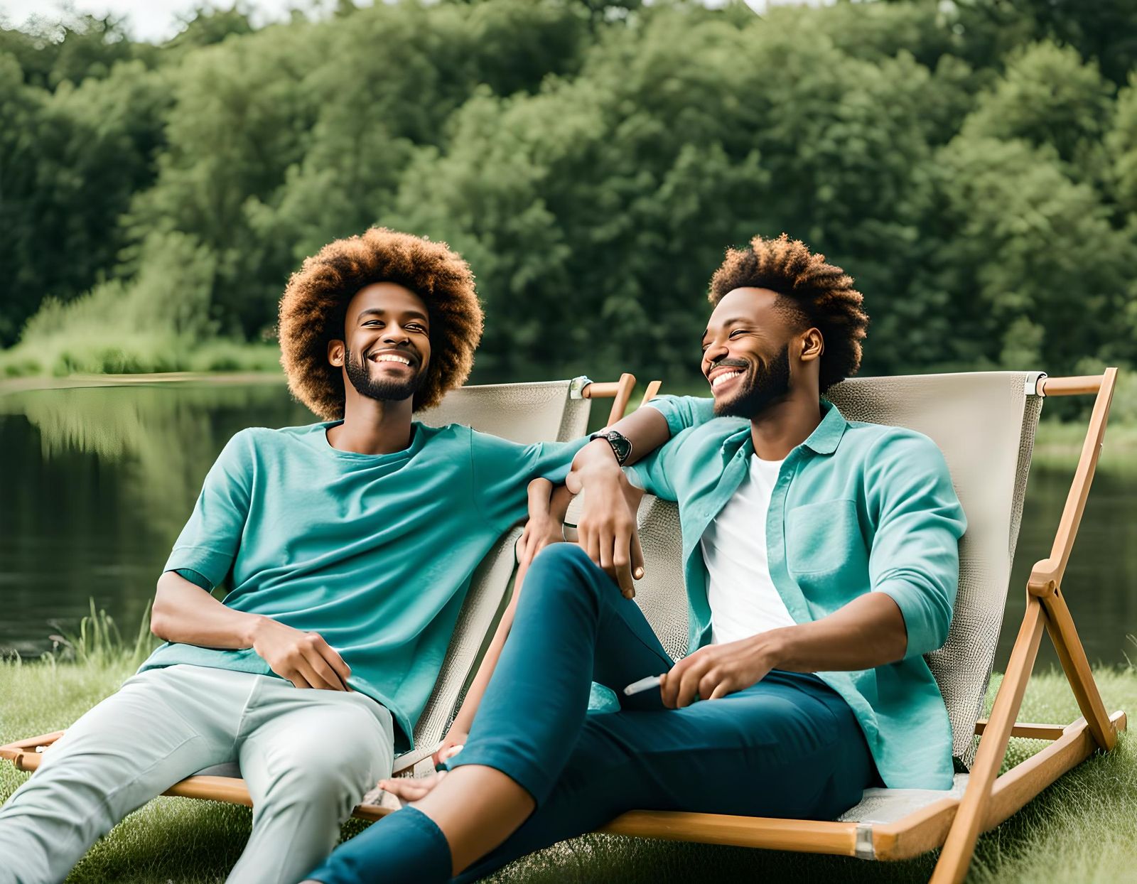 Relaxing Together: A Moment of Leisure