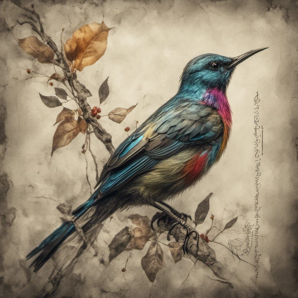 Photorealistic Bird Portrait: AI-Generated Image