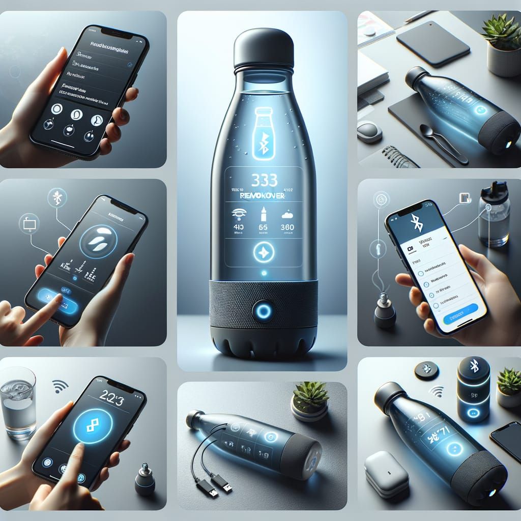 Smart Water Bottle Showcase: Digital Screen, Charging & Temp...