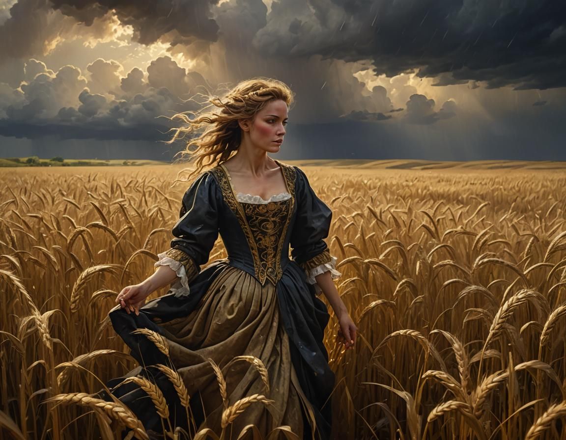 The wind, Windy weather, A stormy scene with weath on the we...