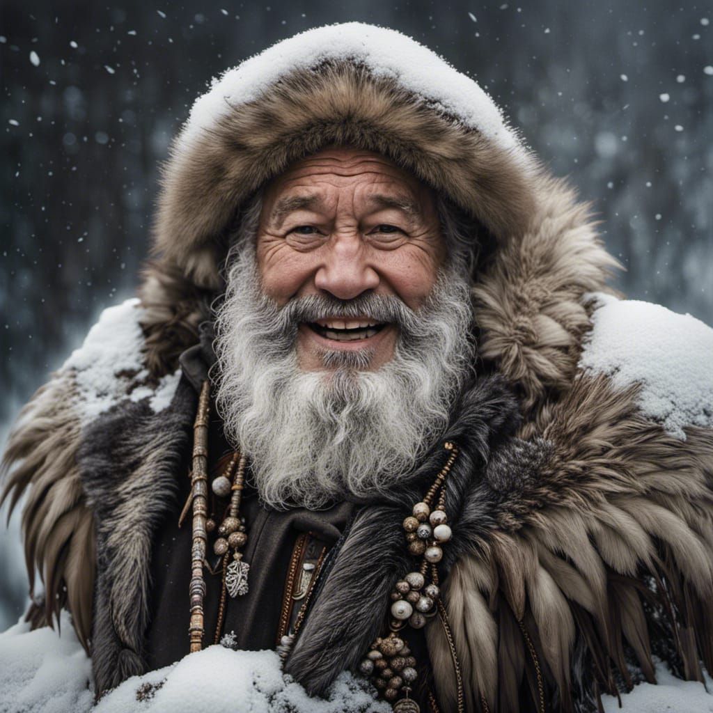 snowy portrait