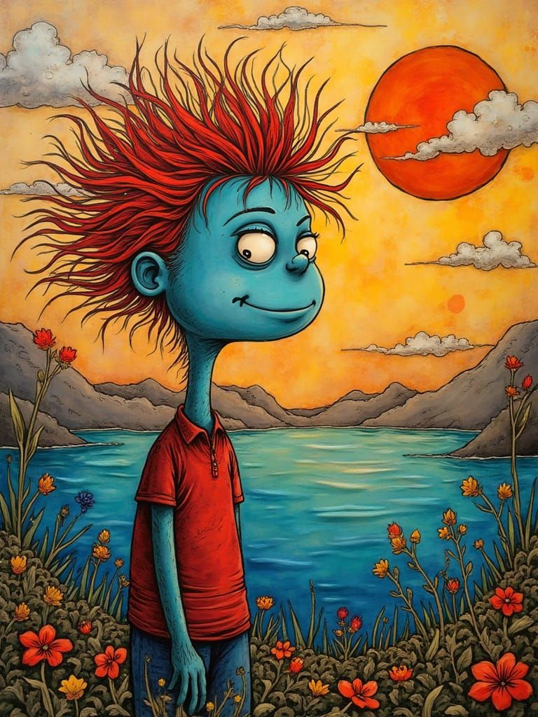 Faceplanters Gloriously Enquiffed With Spiky Hair by Dr Seus...