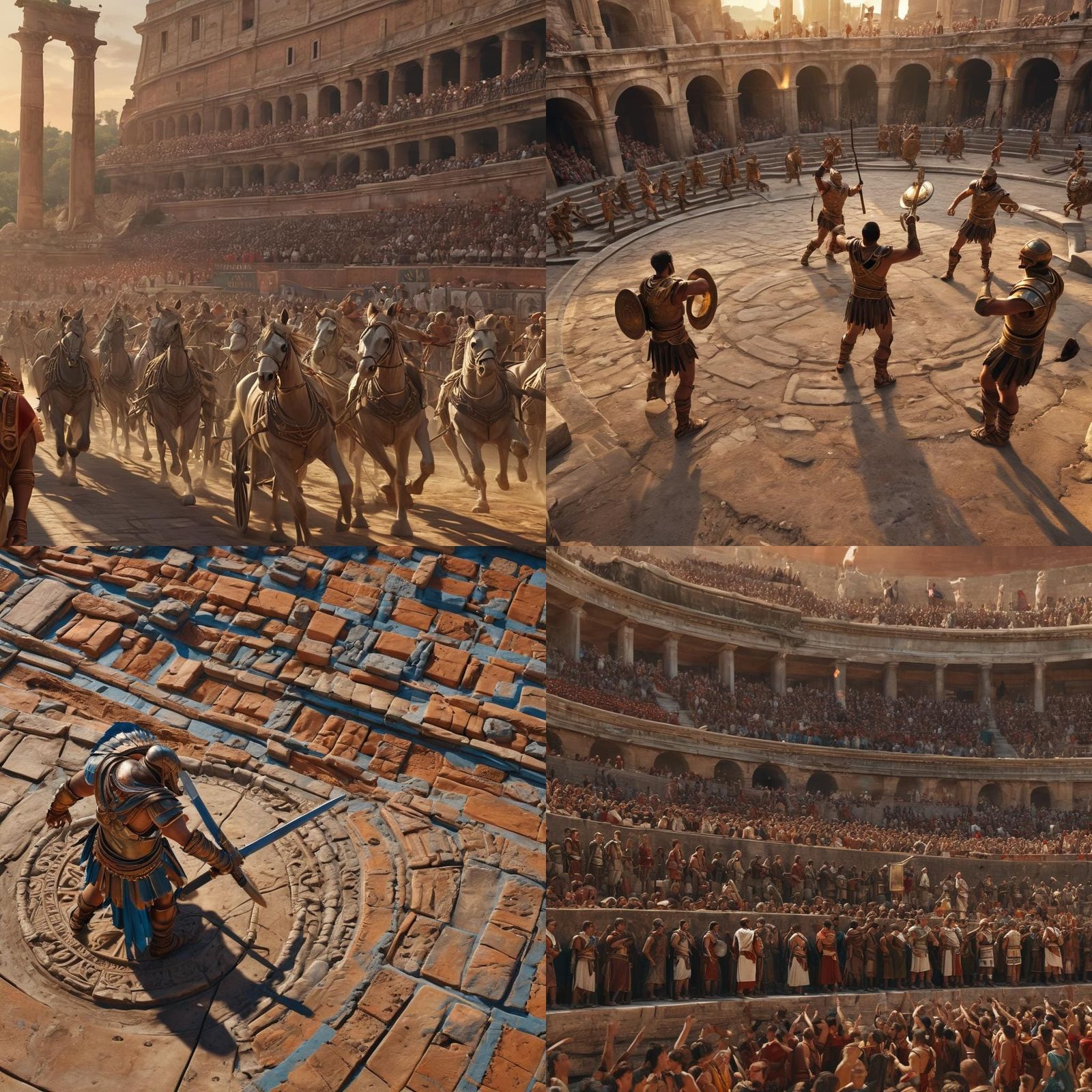 Greco-Roman Entertainment in the Colosseum: Artstation Quali...