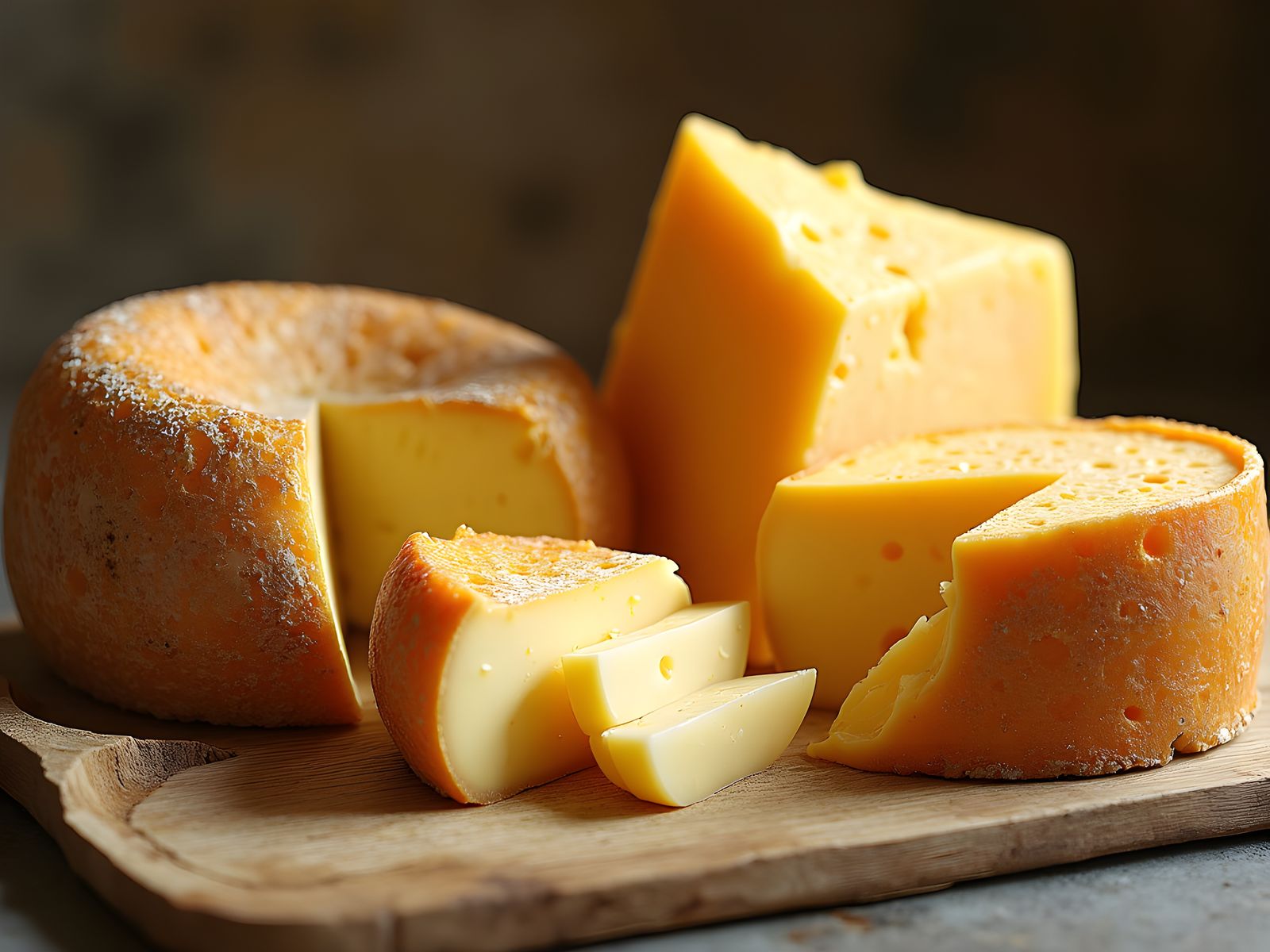 Detailed Cheese Texture Display in Anime Style