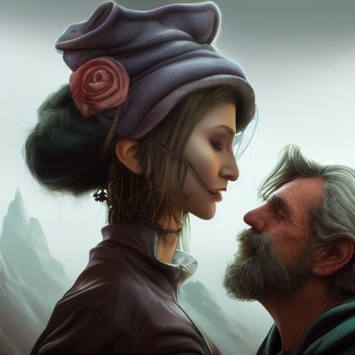 Hooker and Homeless Man: Detailed Matte Painting