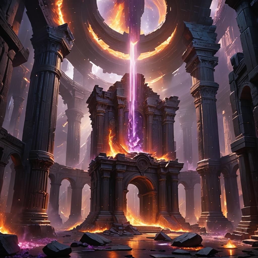 Mystical Star Forge Concept Art in Dark Fantasy Style