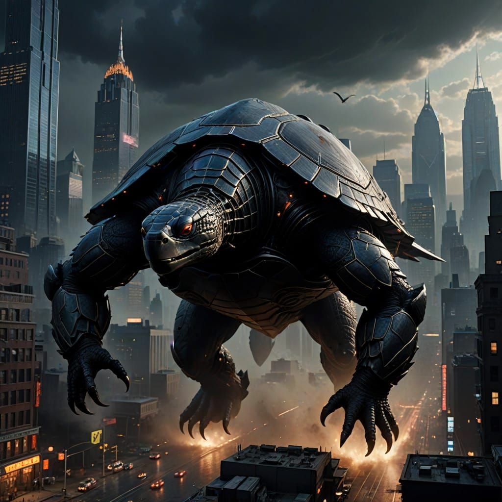 Gamera, a Giant Sci-fi Monster Turtle
