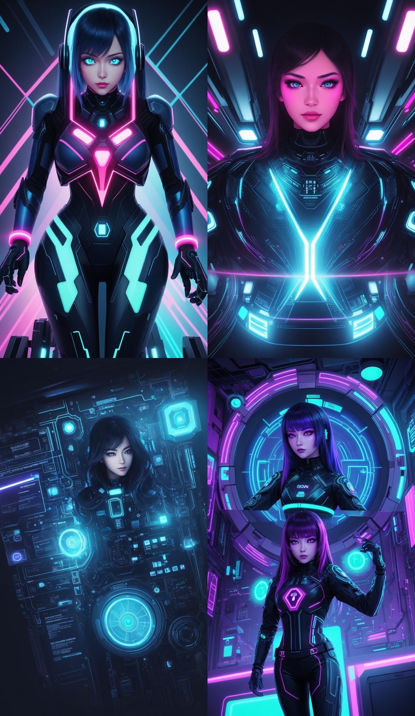 Digital Girl Beckons from Phone Screen Portal