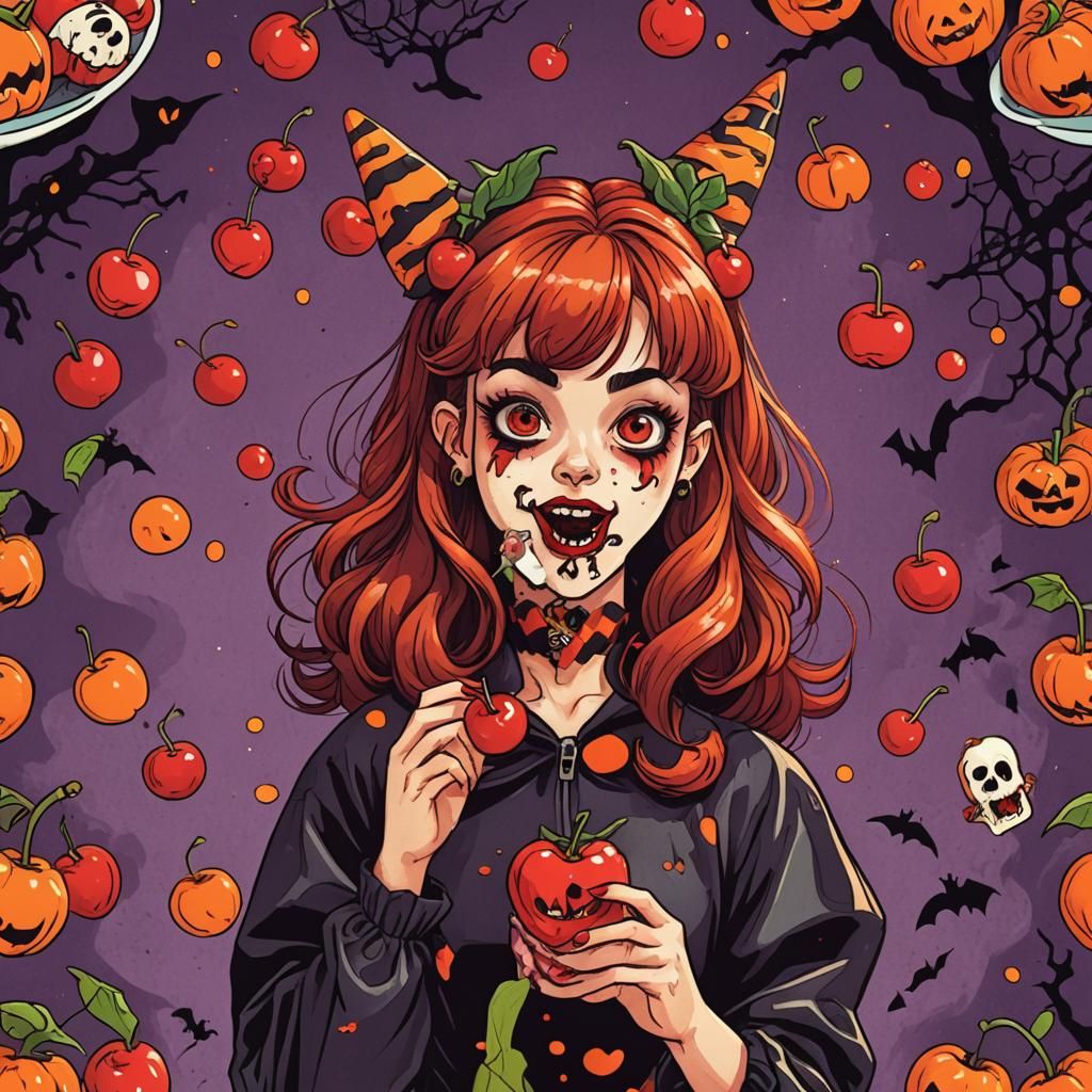 90's Cartoon Girl in Halloween Costume