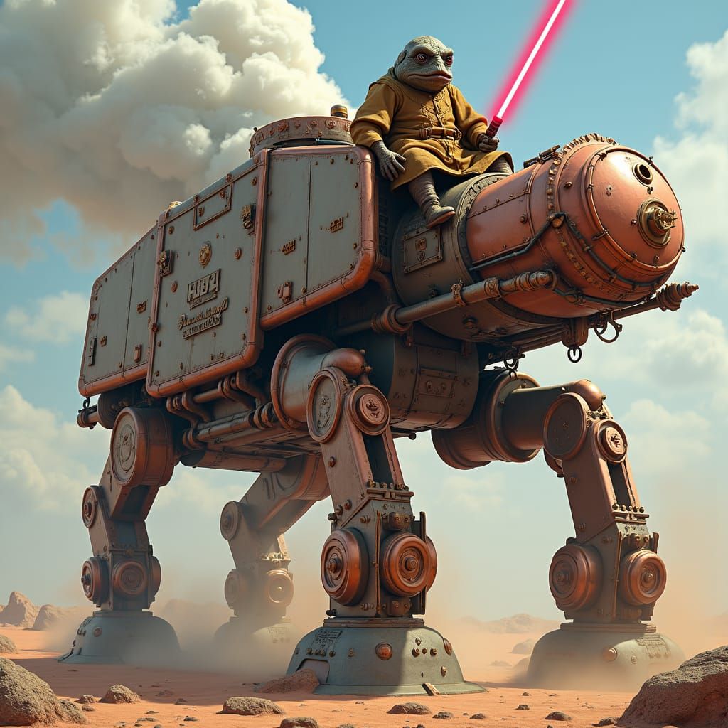 Steampunk AT-AT Walker with Jabba the Hutt