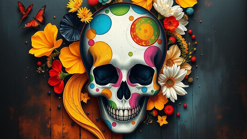 Abstract Death Scene in Complementary Colors