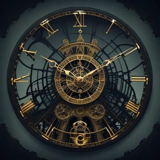 Surreal Clockwork Kingdom with Steampunk Towers