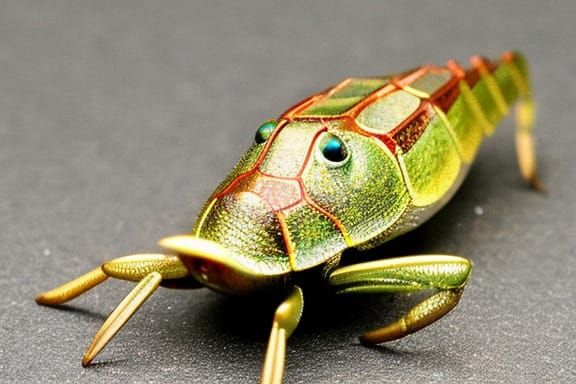 Hyperrealistic Clockpunk Crab in Steampunk Style