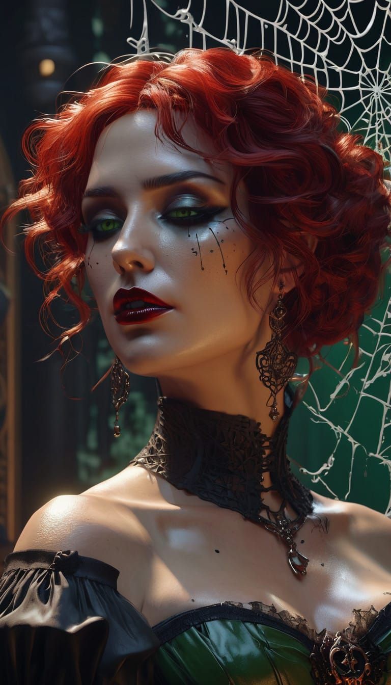 Steampunk Vampire Queen in Victorian Finery