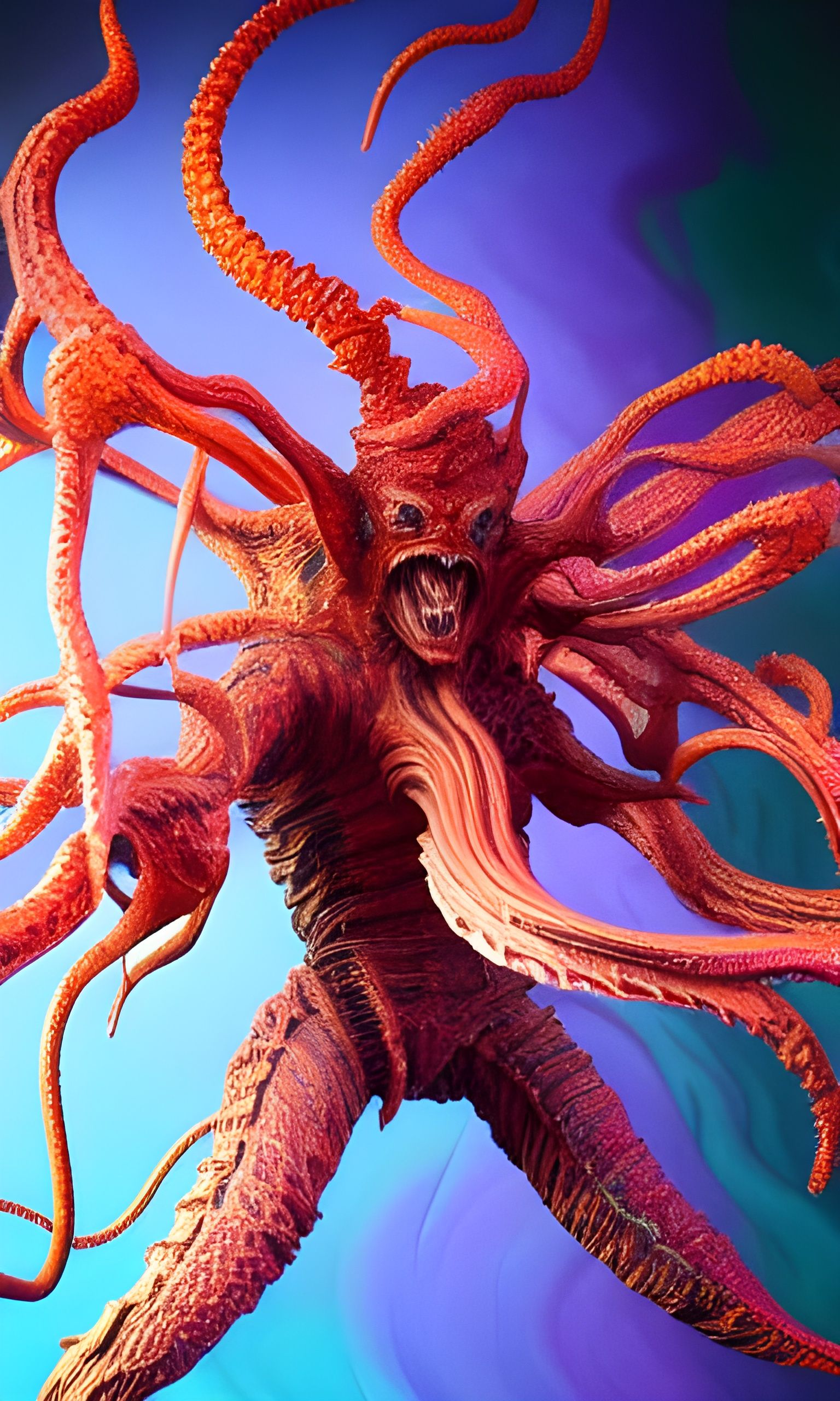 Demogorgon Portrait in Hyperdetailed Fractal Style