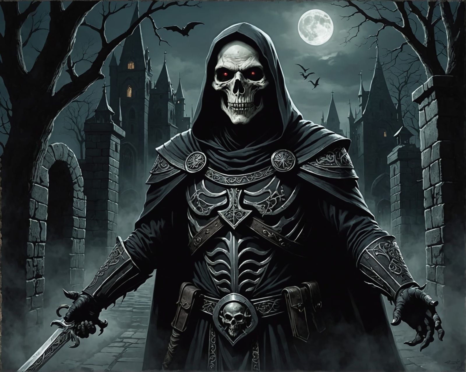 Ghoul-Guarded Gateways of Slumber: A Surreal Dreamscape