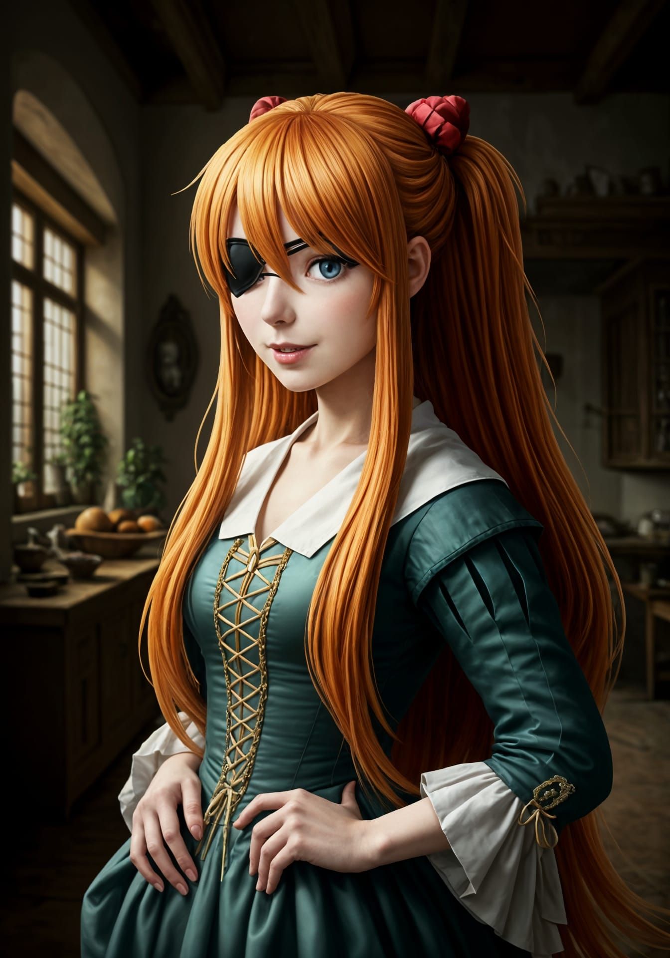 17th Century Anime Beauty in Chiaroscuro