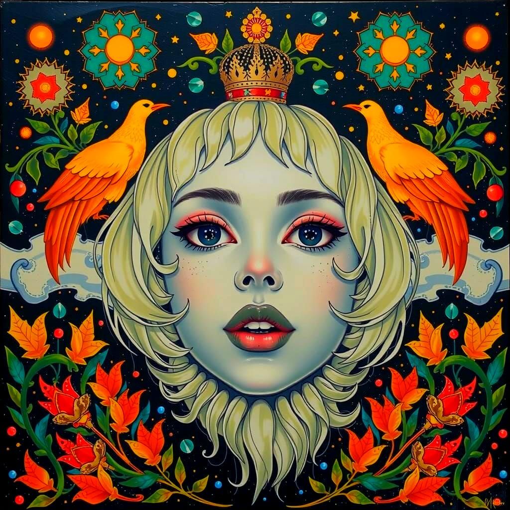 Abstract Color Study: Red, Green, Yellow, Black, White