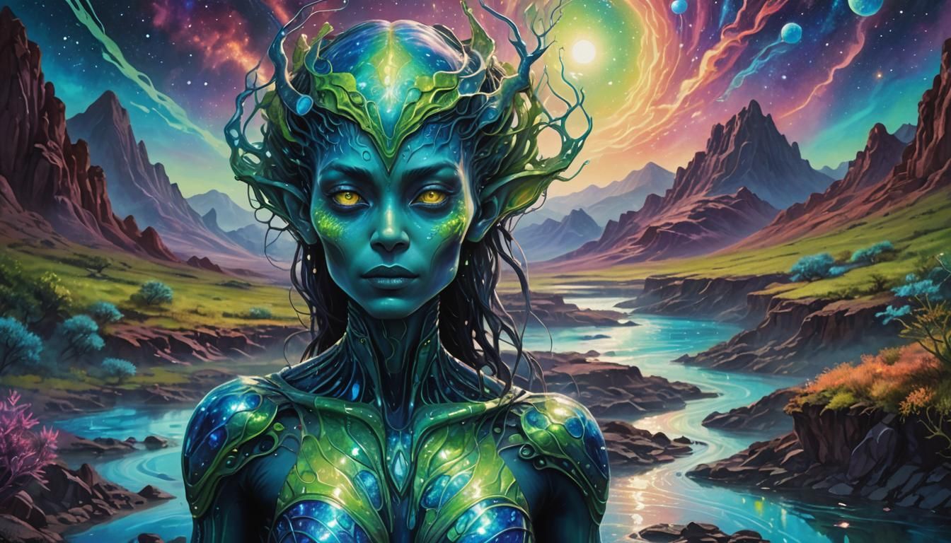 Alien Water Elemental on Cosmic World