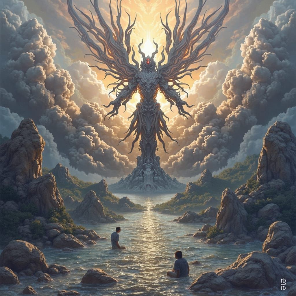 Abstract AI-Generated Image from Random String