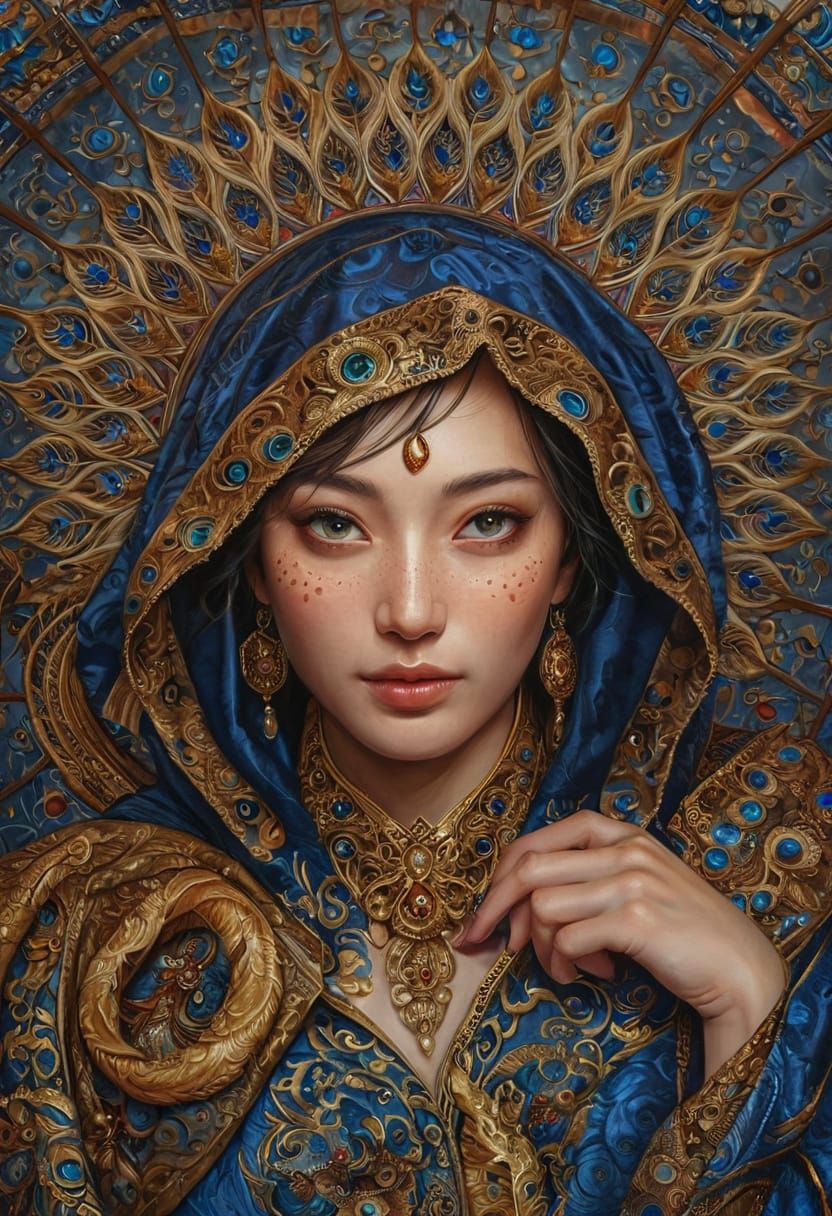 Southeast Asian Woman Radiates Hope in Vibrant Oil Painting ...