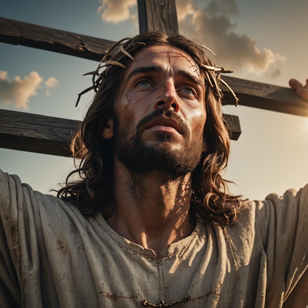 Jesus Christ on the Cross: Digital Art Portrait