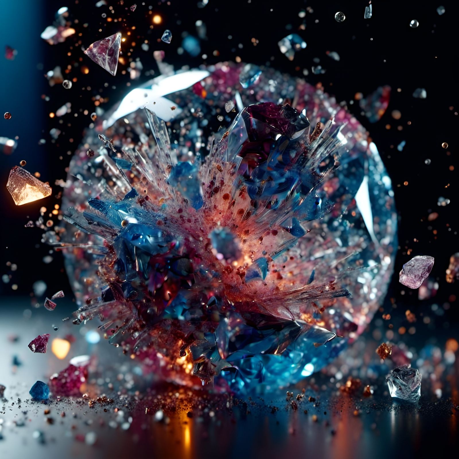 Ball Shattering on Impact with Mallet