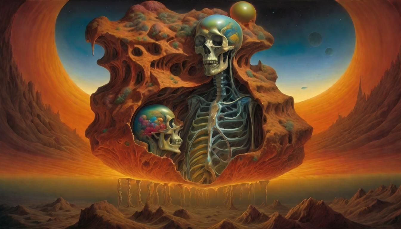 Surreal Exquisite Cadaver in Maximalist Style