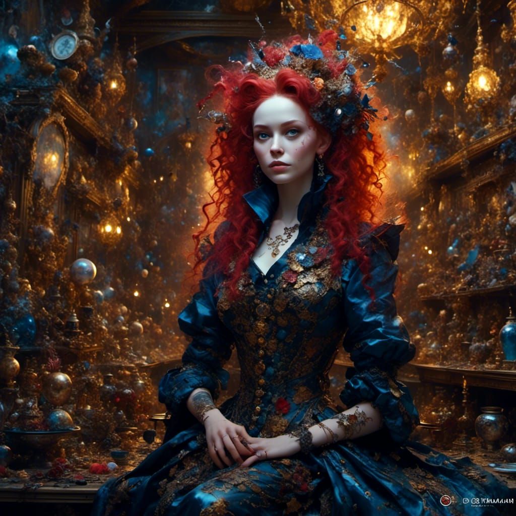 GothPunk Night: Porcelain Skin in Leather Robe