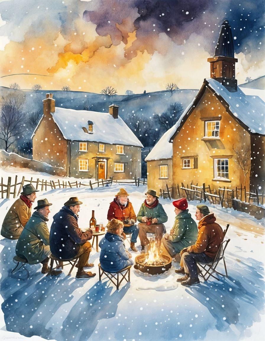 Cozy Cotswold Winter Gathering by Firelight
