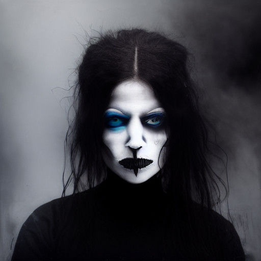 Surreal Gothic Noir in Outsider Art Style